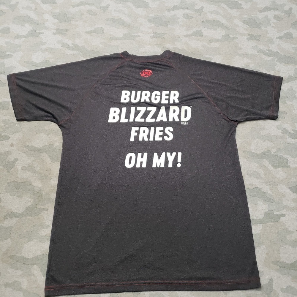 Dairy Queen Shirt Mens Medium Gray Emplyee Short Sleeve